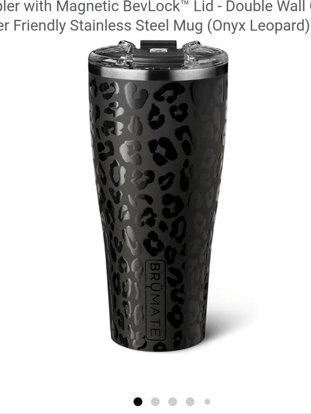 NEW Brumate Nav Tumbler 22oz Black Onyx Leopard